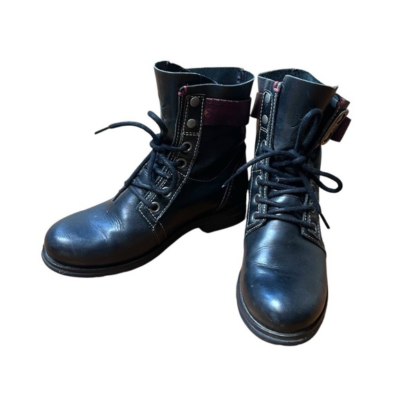 Fly London Women's Stay Boot- Ankle Combat Moto Boot- Size 36/ 6 - Picture 3 of 11